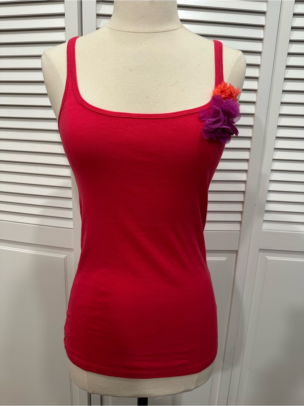 J. Crew Cotton Tank Top Red Size S